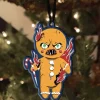 Holiday Horrors - Krampus - Gingerbread Man Metal Ornament