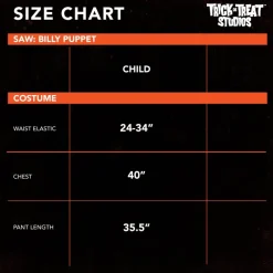 SAW - Billy Puppet Children's Costume